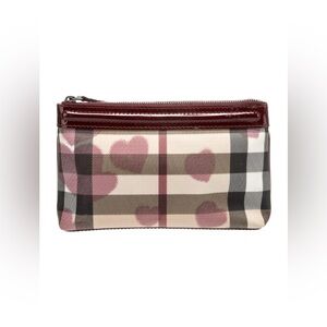 BURBERRY COSMETICS BAG coated canvas heart